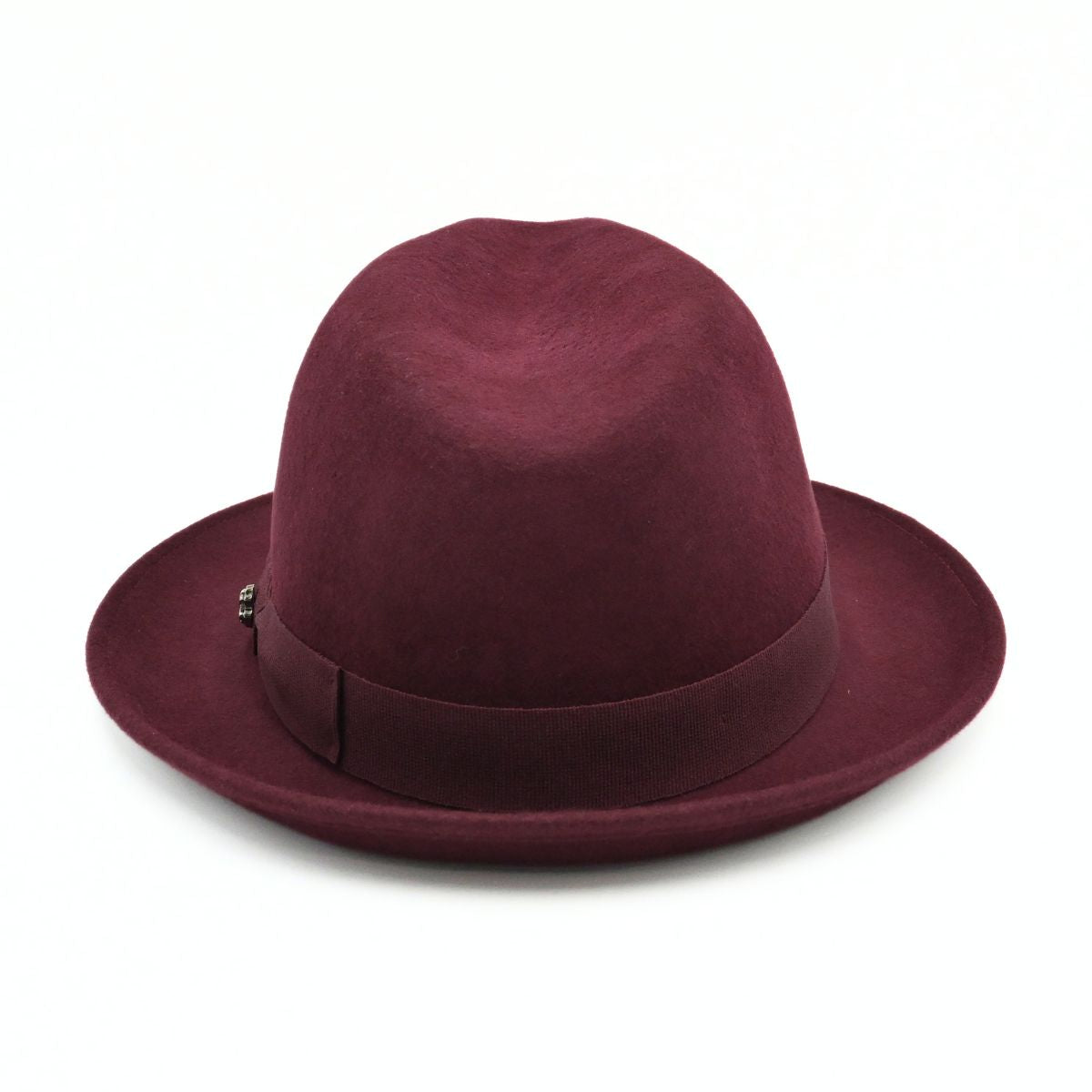 Bordo Classic 1930's Hat with a ribbon on a white background
