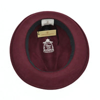 Bordo Classic 1930's Hat with a ribbon on a white background