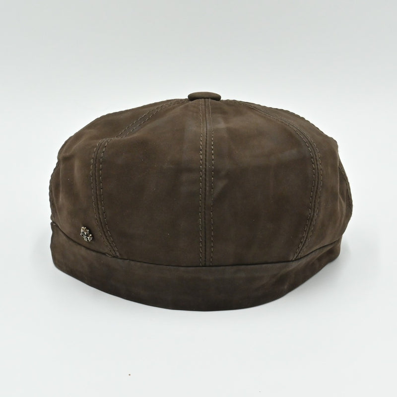 Leather Newsboy Hat