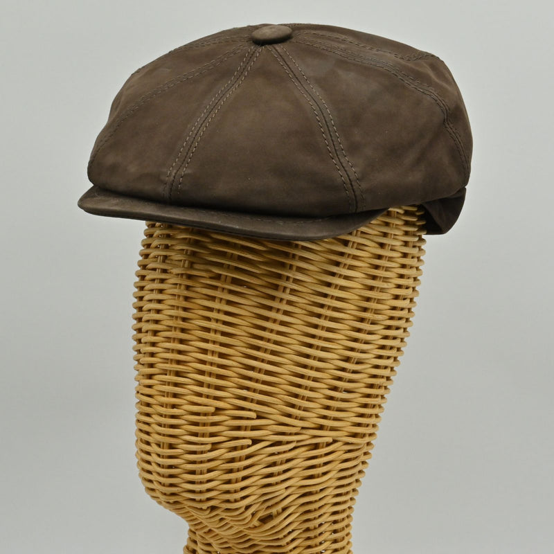 Leather Newsboy Hat