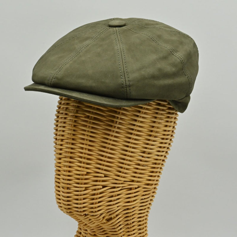 Leather Newsboy Hat