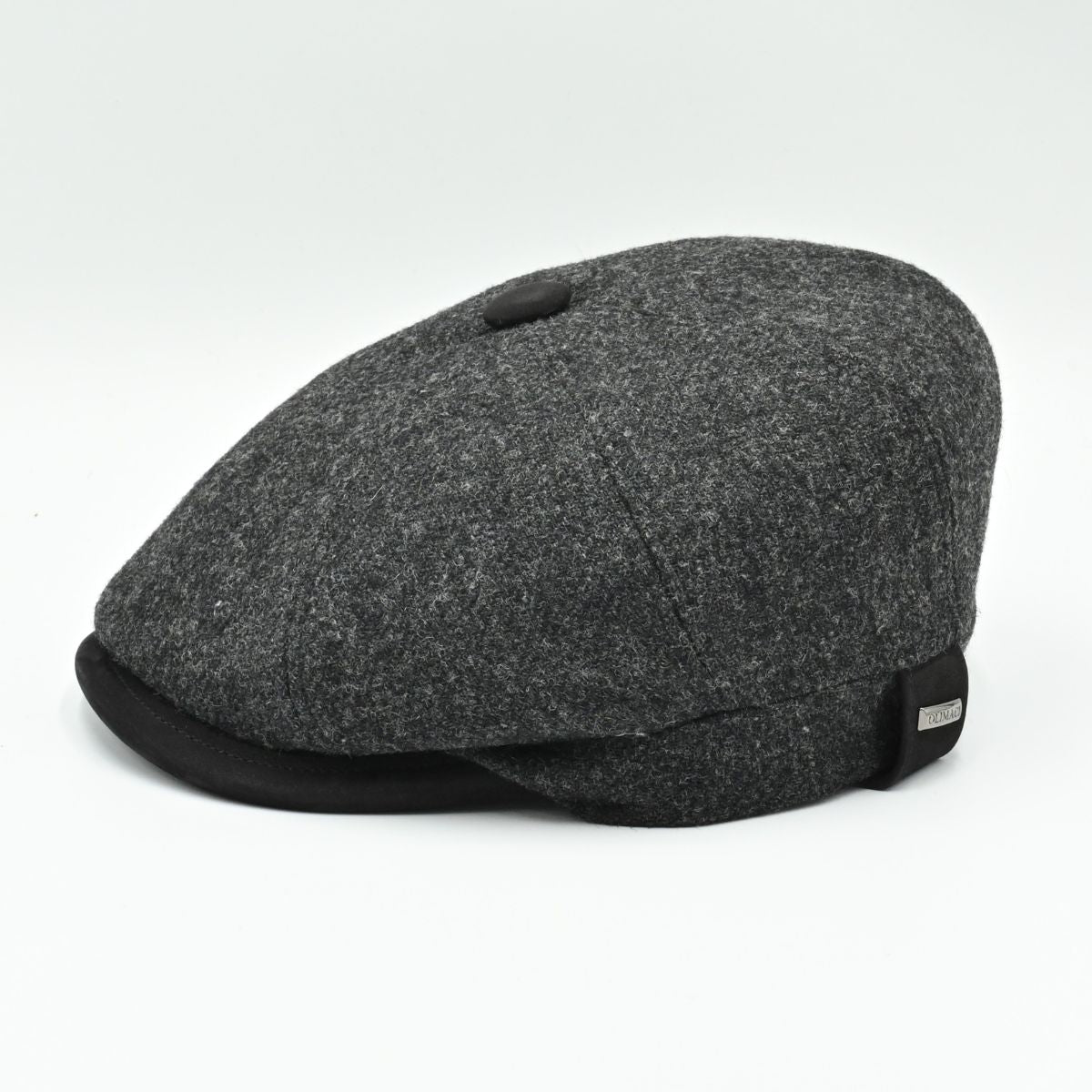 Shetland Wool & Leather Newsboy Cap – Norcia | Handmade in Italy