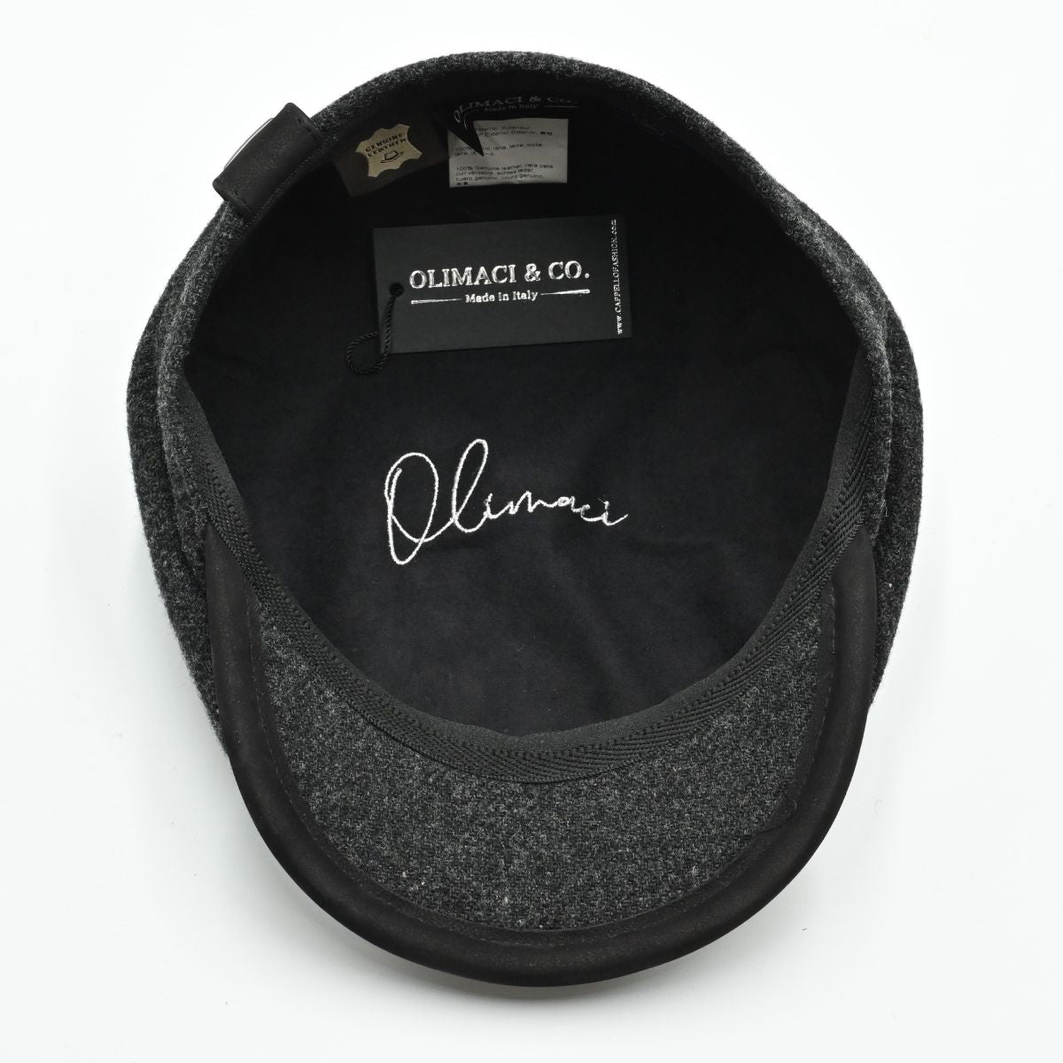 Shetland Wool & Leather Newsboy Cap – Norcia | Handmade in Italy