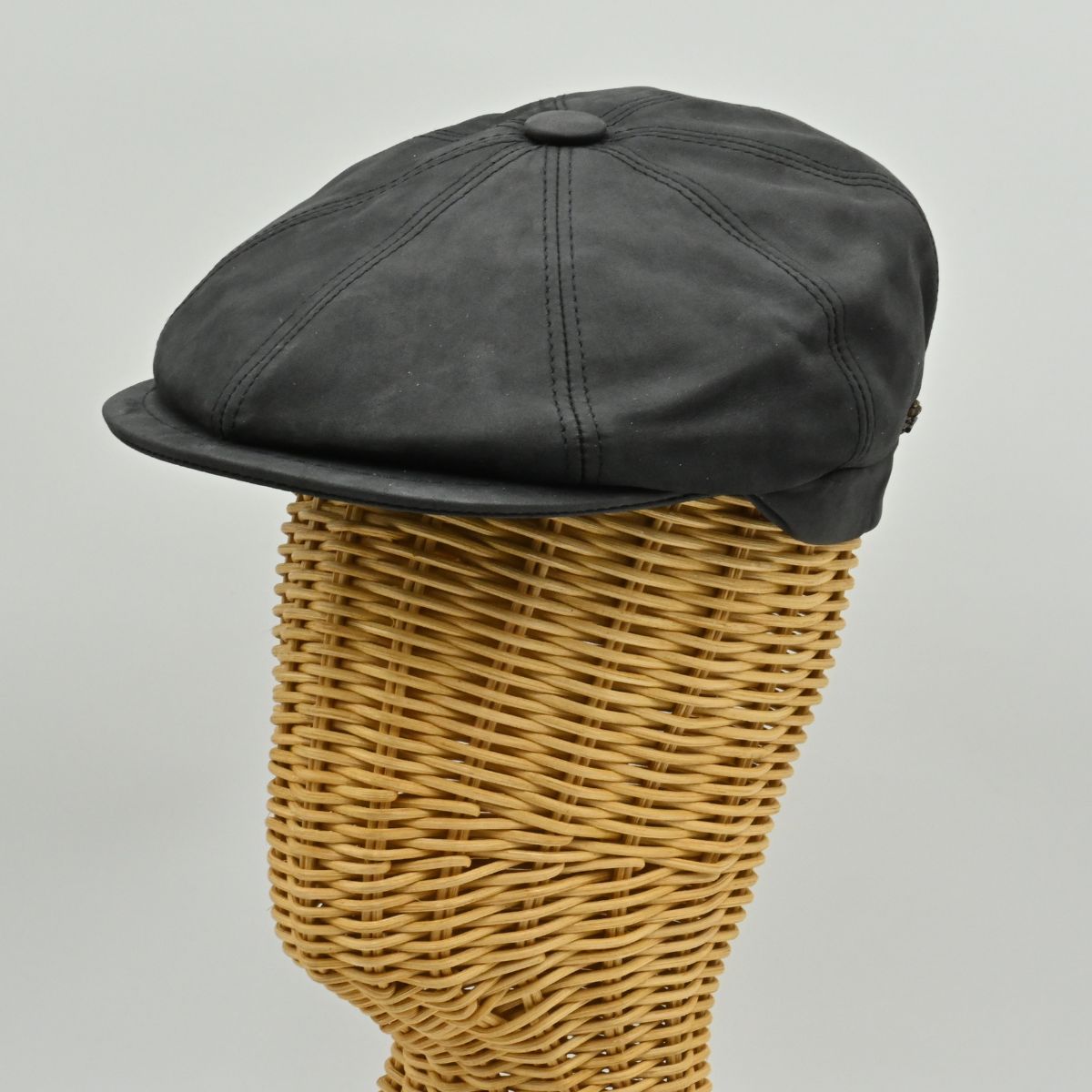 Leather Newsboy Hat – 100% Italian Nubuck Leather, Unisex
