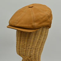 Leather Newsboy Hat