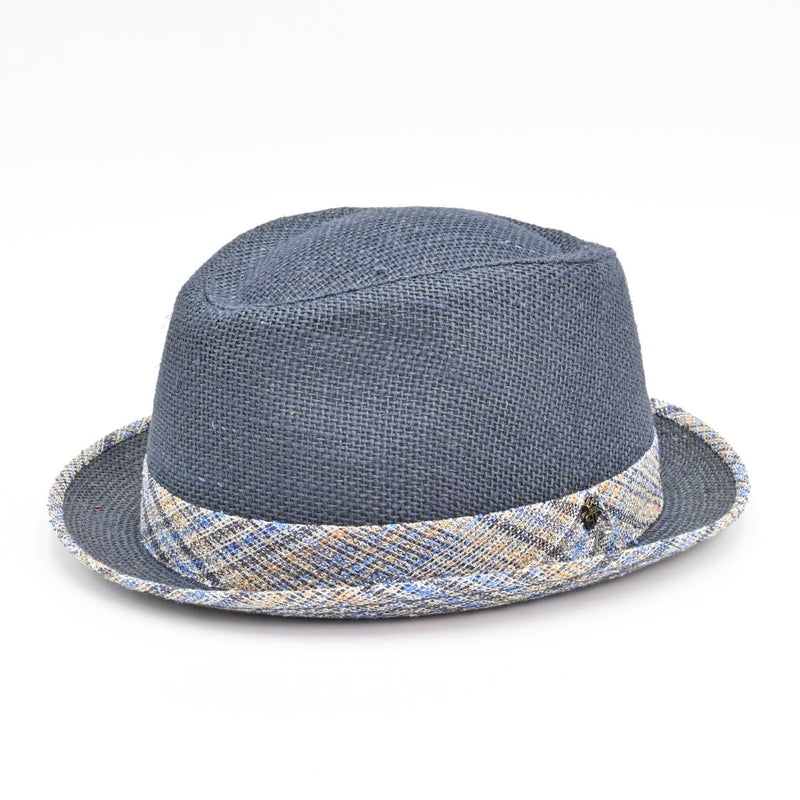 blue Jute Pork Pie front view