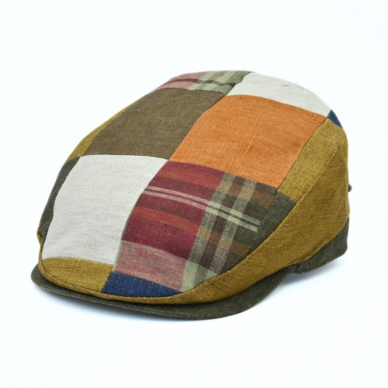 Multicolor Verona Patchwork Pattern Cap on white background