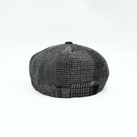 Grey Irish Newsboy Patchwork Hat back view