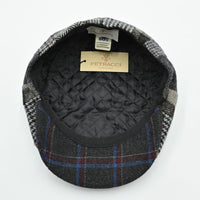 Grey Irish Newsboy Patchwork Hat inside view