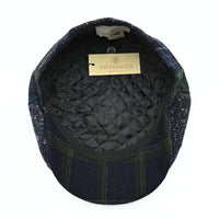 Blue Irish Newsboy Patchwork Hat inside view