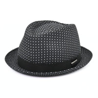 Black Royale Pork Pie Hat on white background