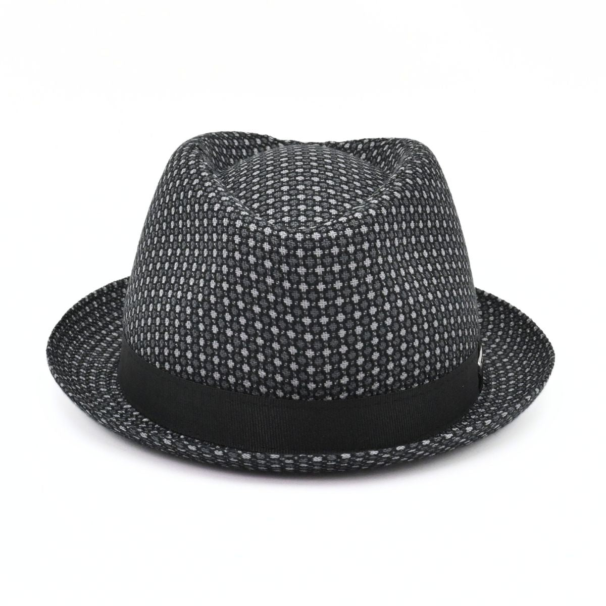 Black Royale Pork Pie Hat on white background