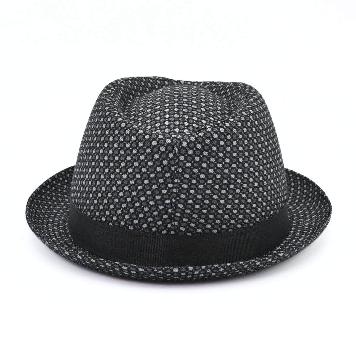 Black Royale Pork Pie Hat on white background