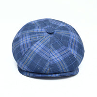 Blue Portofino Newsboy Hat on white background