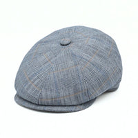 Blue Alfredo Newsboy Hat on white background