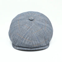 Blue Alfredo Newsboy Hat on white background