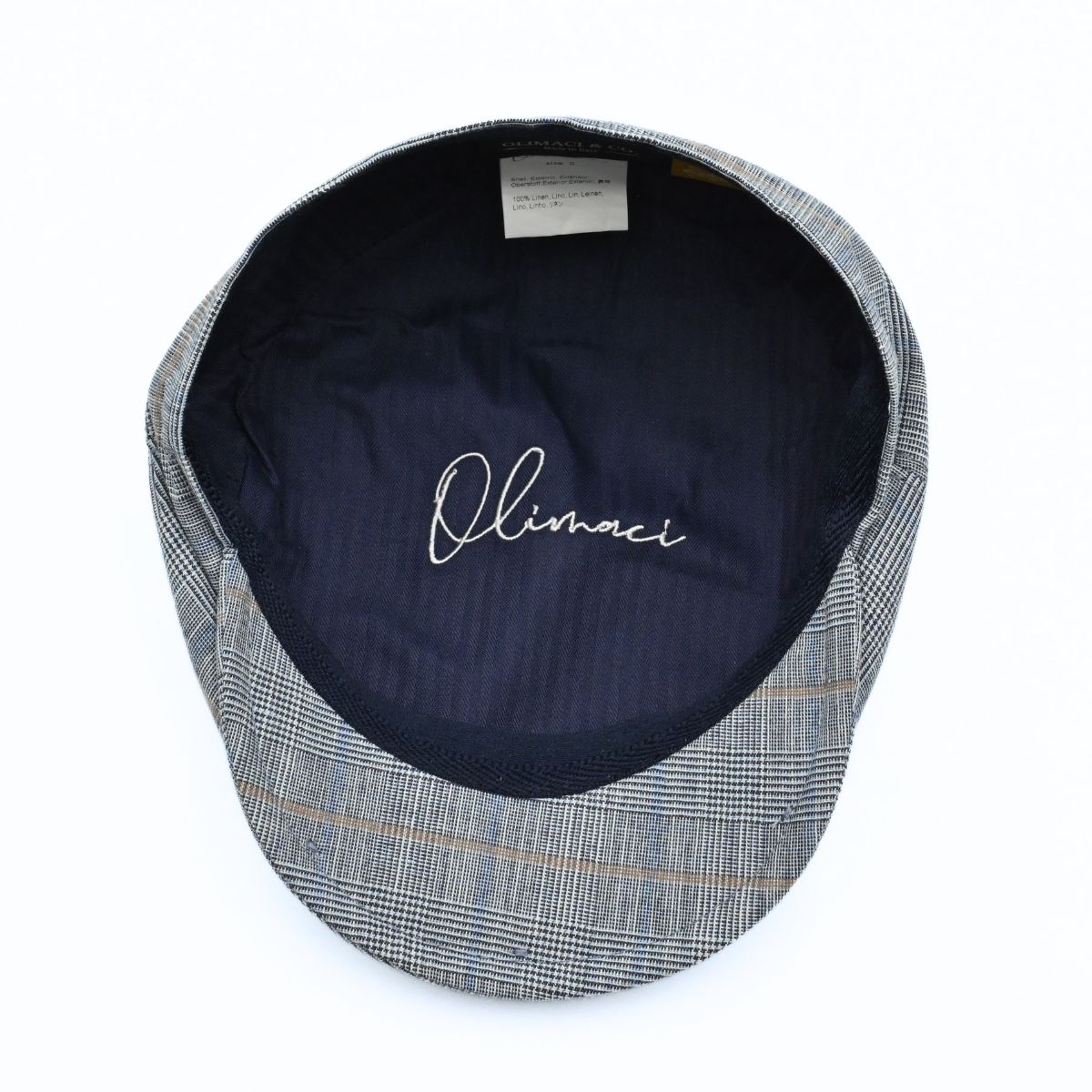 Blue Alfredo Newsboy Hat on white background