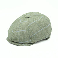 Green Alfredo Newsboy Hat on white background