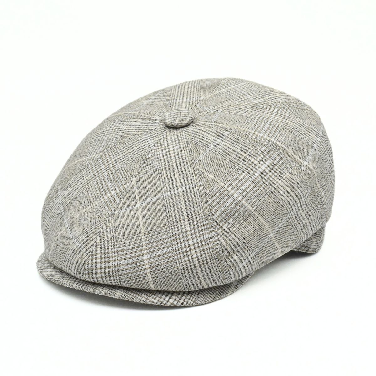 Alfredo Newsboy Hat – Italian 8 Panel Linen Summer Cap. Cappello