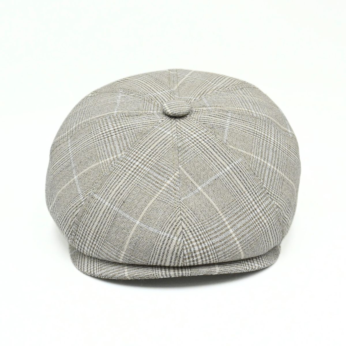 Beige Alfredo Newsboy Hat on white background