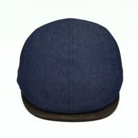 Blue Genova Denim Cap - Italian Summer cap on white background