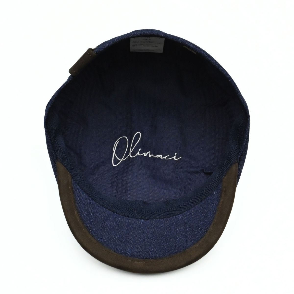 Blue Genova Denim Cap - Italian Summer cap on white background