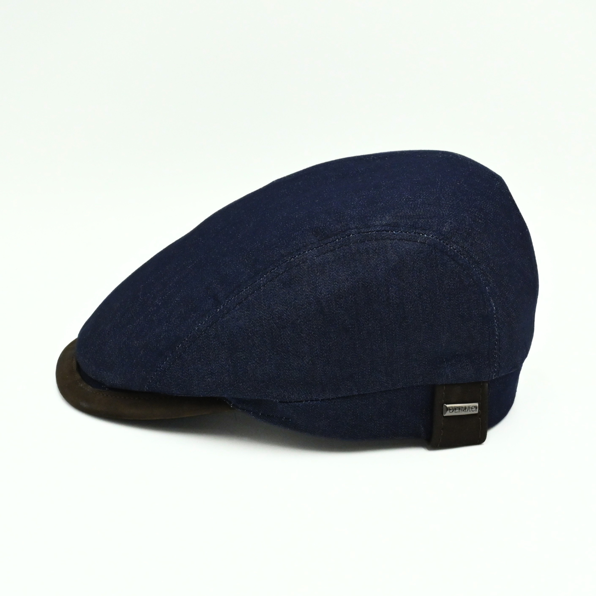 Blue Genova Denim Cap - Italian Summer cap on white background