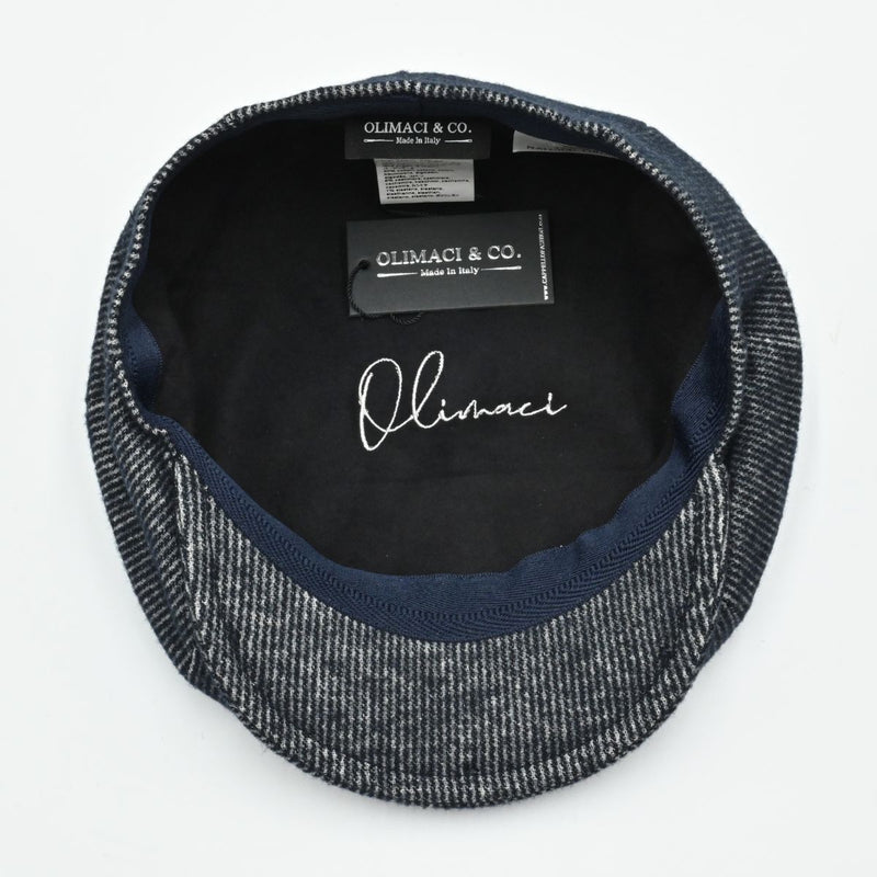 Blue Como Peaky Hat inside view