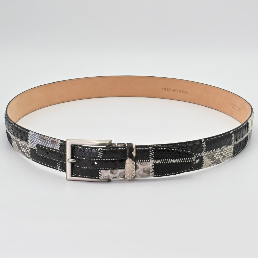 OLIMACI & CO. Python Patchwork Black Belt