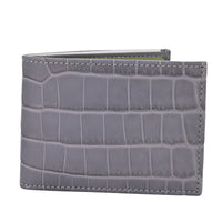 Gray Crocodile Leather Wallet